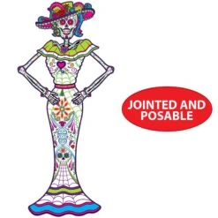 Jointed Day Of The Dead Female Skeleton -Bulk Party Supplies Shop 00949 i4