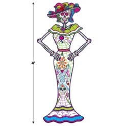 Jointed Day Of The Dead Female Skeleton -Bulk Party Supplies Shop 00949 i5