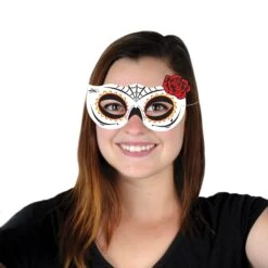 Day Of The Dead Half Masks (4 Per Package) 13 Day Of The Dead Half Masks (4 Per Package) -Bulk Party Supplies Shop 00951 i2 2