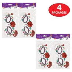 Day Of The Dead Half Masks (4 Per Package) 17 Day Of The Dead Half Masks (4 Per Package) -Bulk Party Supplies Shop 00951 i3 1