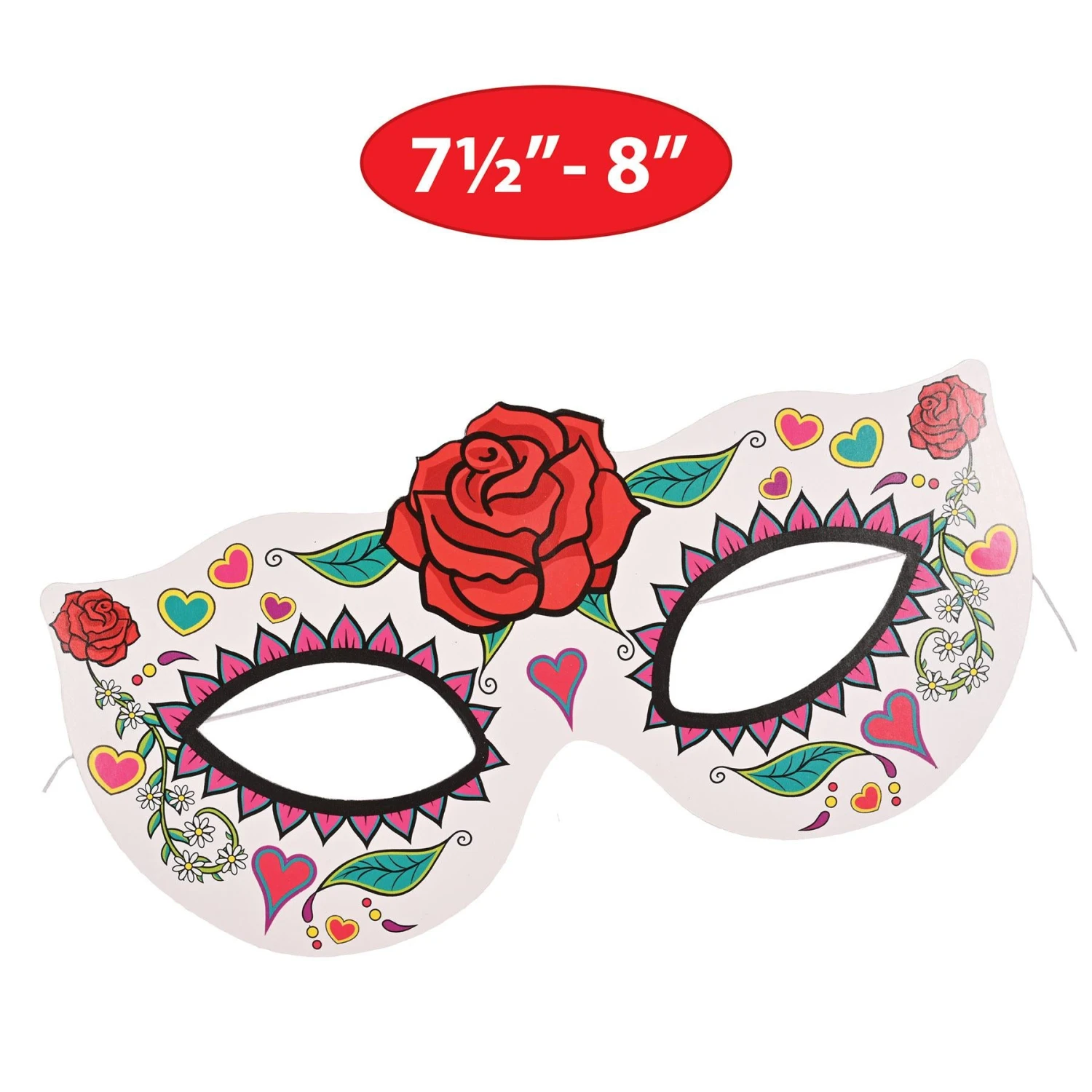 Day Of The Dead Half Masks (4 Per Package) 9 Day Of The Dead Half Masks (4 Per Package) - Image 9