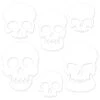 Plastic Die-Cut Skull Decorations (6 Per Package) 3 Plastic Die-Cut Skull Decorations (6 Per Package) -Bulk Party Supplies Shop 00953
