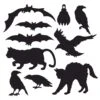 Halloween Silhouettes (10 Per Package) 15 Halloween Silhouettes (10 Per Package) -Bulk Party Supplies Shop 01019