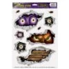 Halloween Creepy Eyes Peel 'N Place Clings (9 Per Package)