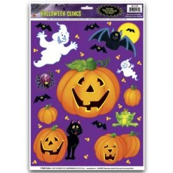 Halloween Pumpkin Patch Clings (12 Per Package)