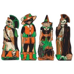 Vintage Halloween Fanci-Dress Cutouts (4 Per Package)