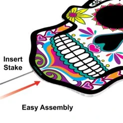 Plastic Day Of The Dead Sugar Skull Yard Signs (6 Per Package) -Bulk Party Supplies Shop 01256 i6