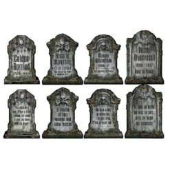 Halloween Packaged Tombstone Cutouts (4 Per Package)