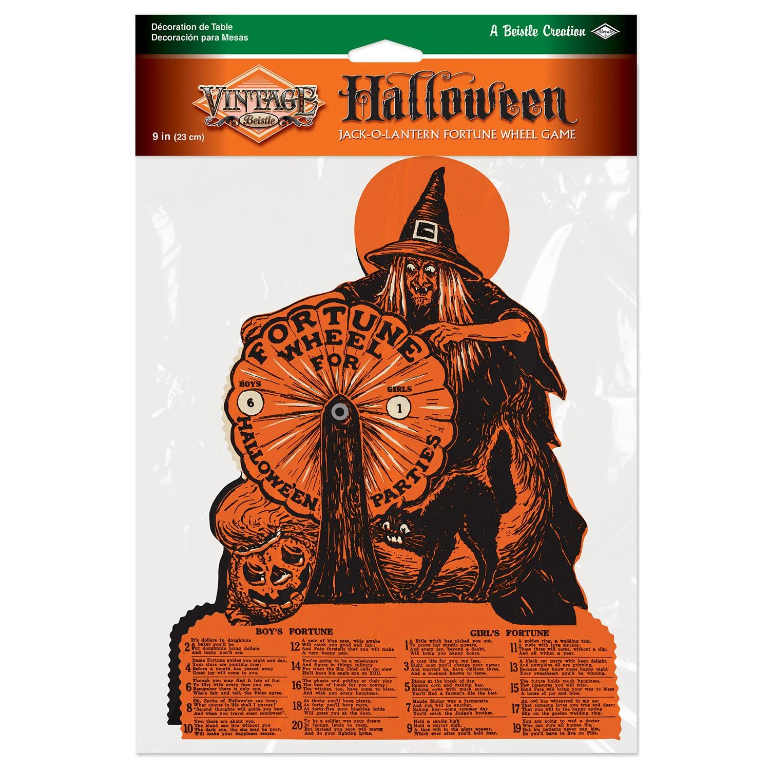 Vintage Halloween Witch Fortune Wheel Game 3 Vintage Halloween Witch Fortune Wheel Game - Image 3