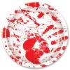 Halloween Bloody Handprints Paper Plates 9 Inch (8 Per Package) 10 Halloween Bloody Handprints Paper Plates 9 Inch (8 Per Package) -Bulk Party Supplies Shop 08003