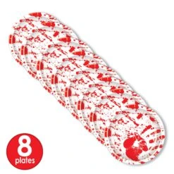Halloween Bloody Handprints Paper Plates 9 Inch (8 Per Package) -Bulk Party Supplies Shop 08003 i4