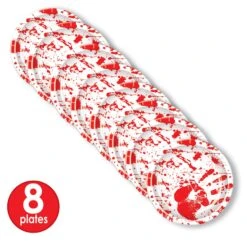 Halloween Bloody Handprints Paper Plates 9 Inch (8 Per Package) -Bulk Party Supplies Shop 08003 i4 20copy