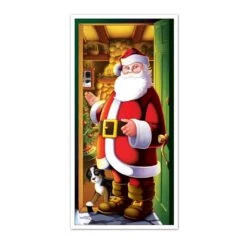 Bulk Party Supplies Shop 12 Christmas Santa Door Cover