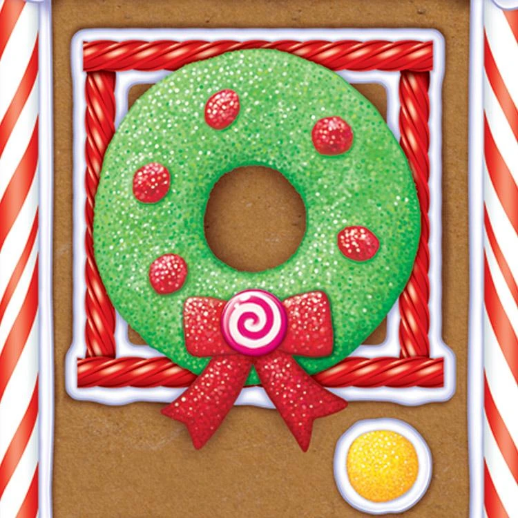 Christmas Gingerbread House Door Cover 2 Christmas Gingerbread House Door Cover - Image 2