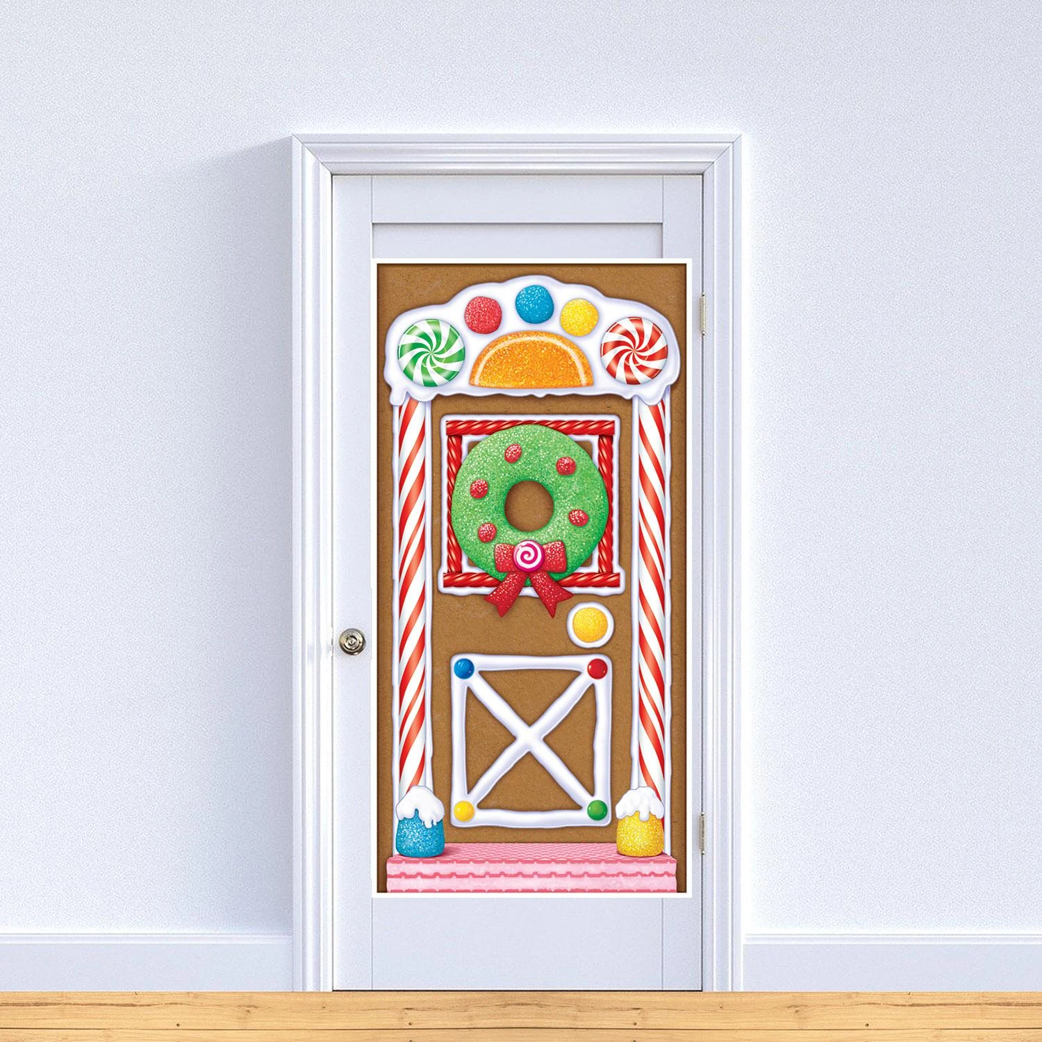 Christmas Gingerbread House Door Cover 3 Christmas Gingerbread House Door Cover - Image 3