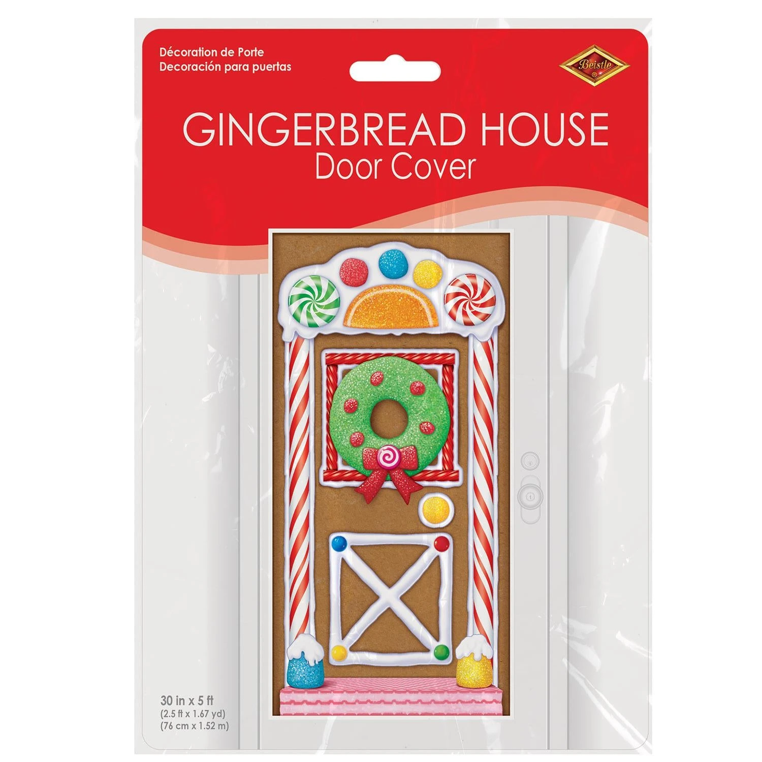 Christmas Gingerbread House Door Cover 5 Christmas Gingerbread House Door Cover - Image 5