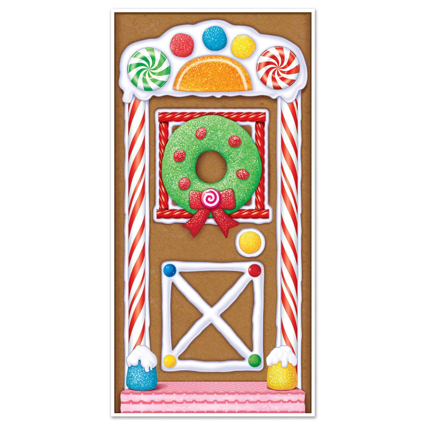 Christmas Gingerbread House Door Cover 1 Christmas Gingerbread House Door Cover