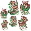 Vintage Christmas Reindeer Cutouts (6 Per Package) -Bulk Party Supplies Shop 20054