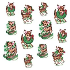 Vintage Christmas Reindeer Cutouts (6 Per Package) 8 Vintage Christmas Reindeer Cutouts (6 Per Package) -Bulk Party Supplies Shop 20054 i7