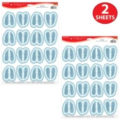 Christmas Reindeer Footprints Peel 'N Place Clings (1 Sheet Per Package) -Bulk Party Supplies Shop 20129 i3 1