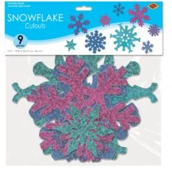 Christmas Snowflake Cutouts- Assorted Colors -Bulk Party Supplies Shop 20130 i3