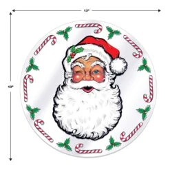 Christmas Plastic Santa's Workshop Round Placemats (4 Per Package) -Bulk Party Supplies Shop 20134 i5