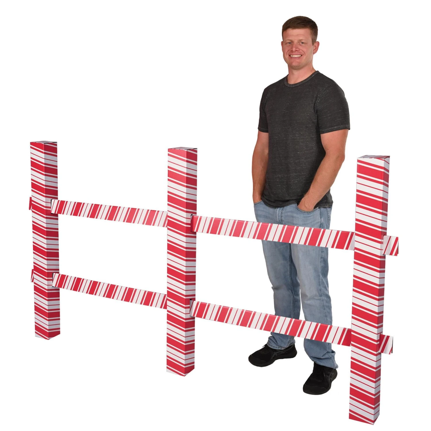3-D Candy Cane Fence Prop (Case Of 4) 3 3-D Candy Cane Fence Prop (Case Of 4) - Image 3