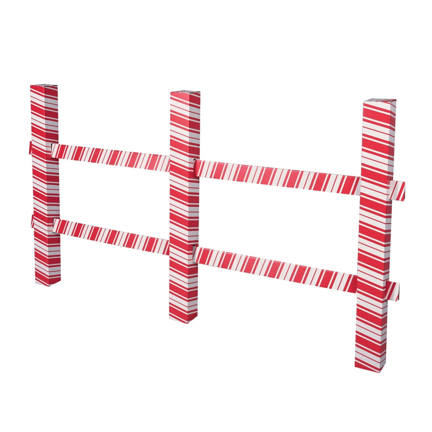 3-D Candy Cane Fence Prop (Case Of 4) 1 3-D Candy Cane Fence Prop (Case Of 4)