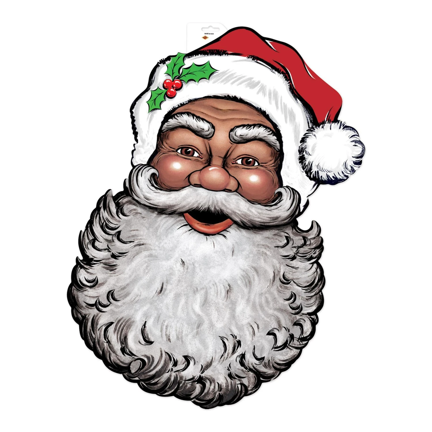 Display Santa Face Cutout Printed 2 Sides 2 Display Santa Face Cutout Printed 2 Sides - Image 2