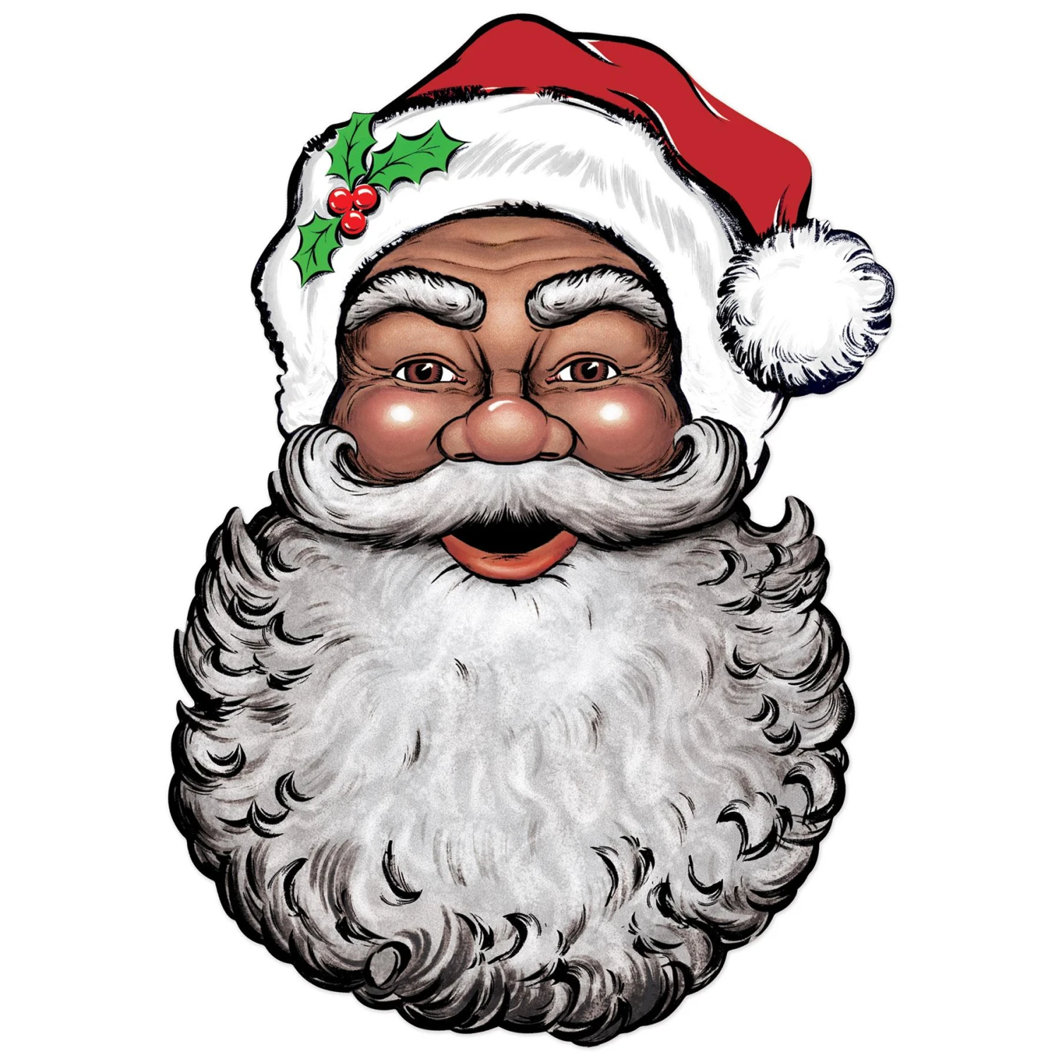 Display Santa Face Cutout Printed 2 Sides 1 Display Santa Face Cutout Printed 2 Sides