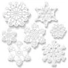 Christmas Plastic Clear Die-Cut Snowflakes (84 Per Case) -Bulk Party Supplies Shop 20138