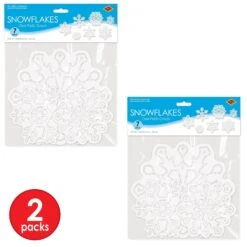 Christmas Plastic Clear Die-Cut Snowflakes (84 Per Case) -Bulk Party Supplies Shop 20138 i3 1