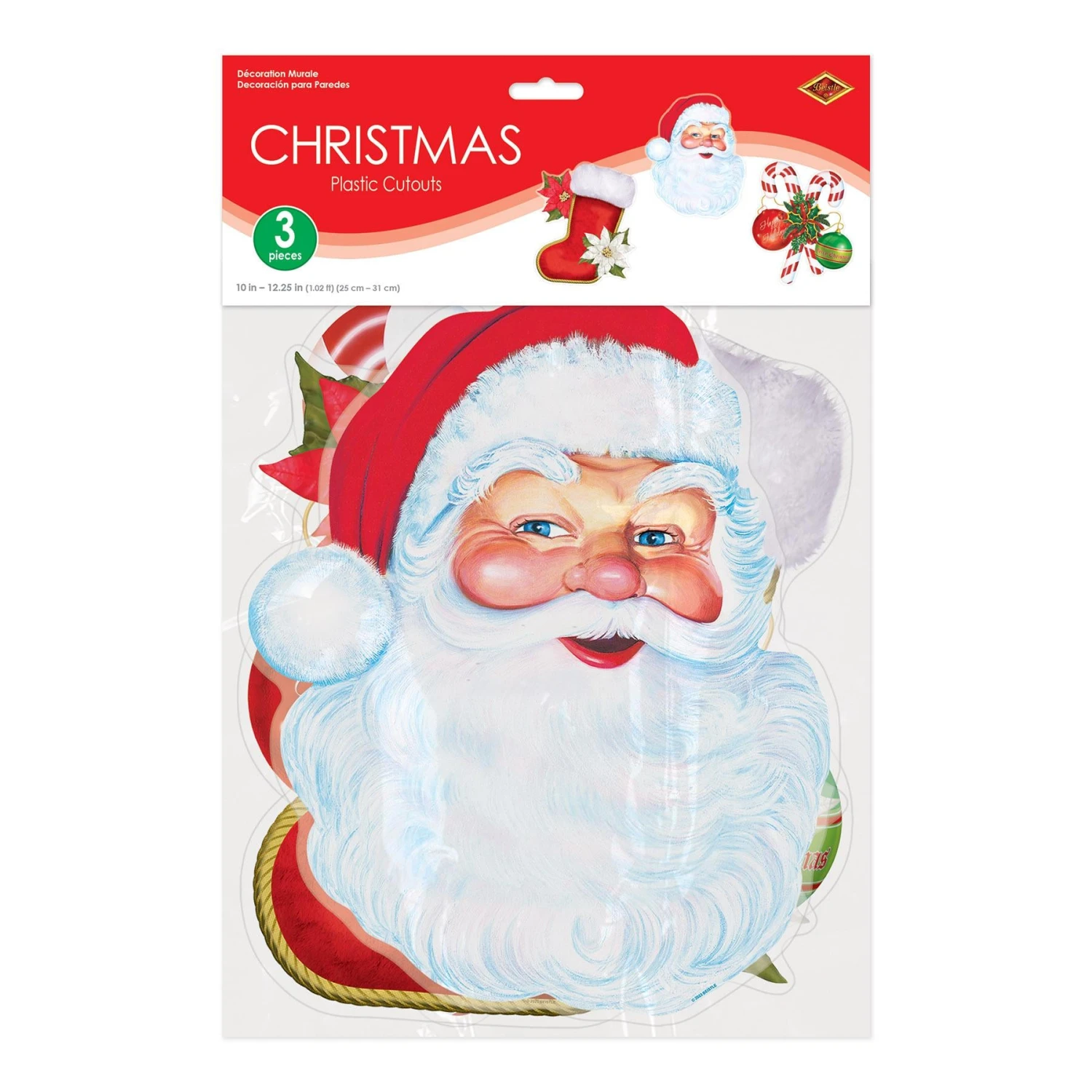 Plastic Christmas Cutouts (3 Per Package) 2 Plastic Christmas Cutouts (3 Per Package) - Image 2