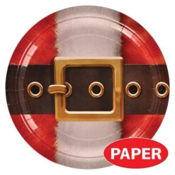 Santa's Belt Buckle Paper Plates (8 Per Package) -Bulk Party Supplies Shop 20176 i4 1 santa s belt buckle plates