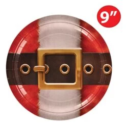 Santa's Belt Buckle Paper Plates (8 Per Package) -Bulk Party Supplies Shop 20176 i5 santa s belt buckle plates