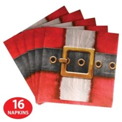 Santa's Belt Buckle Paper Luncheon Napkins (16 Per Package) -Bulk Party Supplies Shop 20180 i4 santa s belt buckle luncheon napkins
