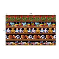 Christmas Santa's Workshop Backdrop -Bulk Party Supplies Shop 20209 i5