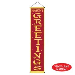 Christmas Season's Greetings Velvet-Lame Door Panel 8 Christmas Season's Greetings Velvet-Lame Door Panel -Bulk Party Supplies Shop 20260 i4