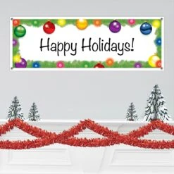 Christmas Holiday Sign Banner 6 Christmas Holiday Sign Banner -Bulk Party Supplies Shop 20356 i2