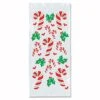 Christmas Candy Cane & Holly Cello Bags (25 Per Package) -Bulk Party Supplies Shop 20501