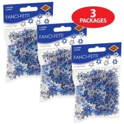 Confetti Star Of David Blue & Silver (0.5 Oz Per Package) -Bulk Party Supplies Shop 20636 i3 1