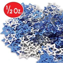 Confetti Star Of David Blue & Silver (0.5 Oz Per Package) -Bulk Party Supplies Shop 20636 i4