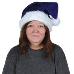 Christmas Santa Hat - Blue -Bulk Party Supplies Shop 20731 B i2 2