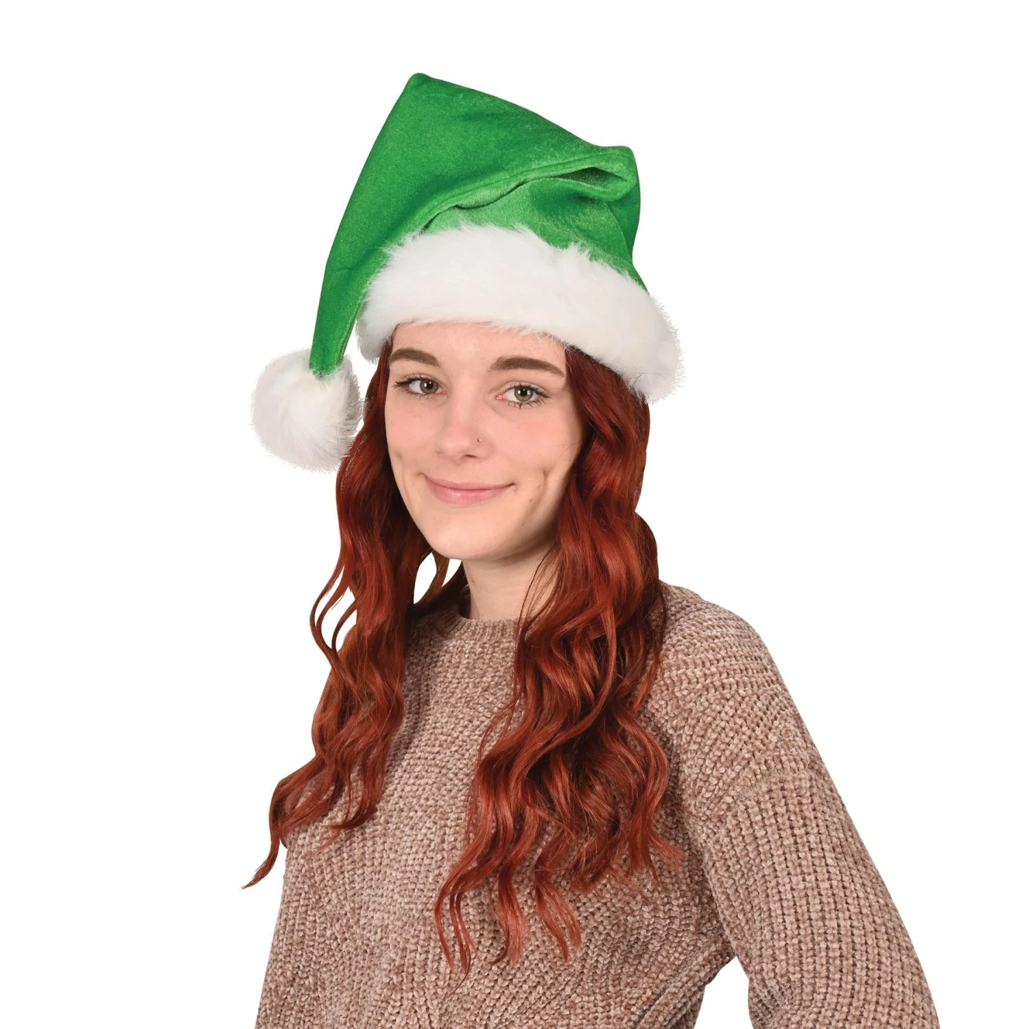Christmas Santa Hat - Green 3 Christmas Santa Hat - Green - Image 3