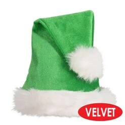 Christmas Santa Hat - Green 10 Christmas Santa Hat - Green -Bulk Party Supplies Shop 20731 G i4
