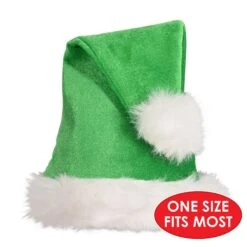 Christmas Santa Hat - Green 11 Christmas Santa Hat - Green -Bulk Party Supplies Shop 20731 G i5