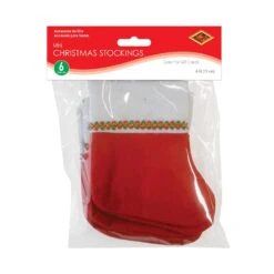 Mini Christmas Stockings (6 Per Package) -Bulk Party Supplies Shop 20762 i3 dbc81763 6a7f 425e b81d cfe485c81cd9