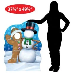 Gingerbrd Man&Snowman Photo Prop Stand-Up Decoration -Bulk Party Supplies Shop 20790 i5