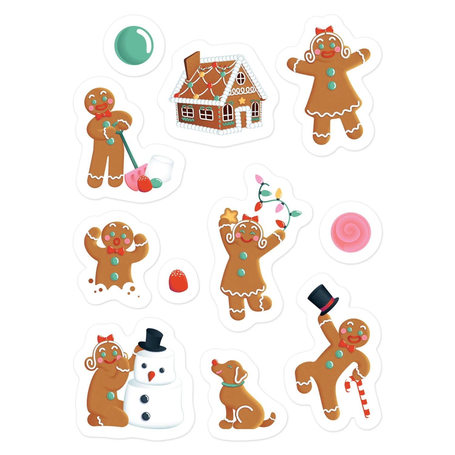 Gingerbread Stickers (4 Sheets Per Package) 1 Gingerbread Stickers (4 Sheets Per Package)