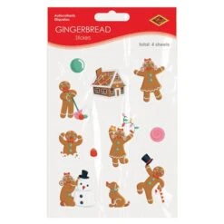 Gingerbread Stickers (4 Sheets Per Package) 9 Gingerbread Stickers (4 Sheets Per Package) -Bulk Party Supplies Shop 20792 i3 gingerbread stickers
